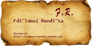 Földesi Renáta névjegykártya