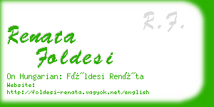 renata foldesi business card